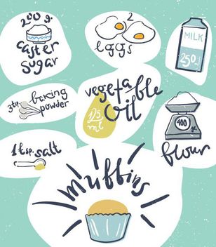 Muffin Recipe - Free vector #205411
